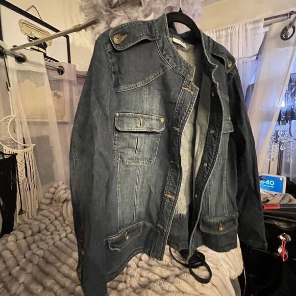 Vintage denim jean y2k ms lee jacket/coat plus size 2xl/3xl - Picture 13 of 14